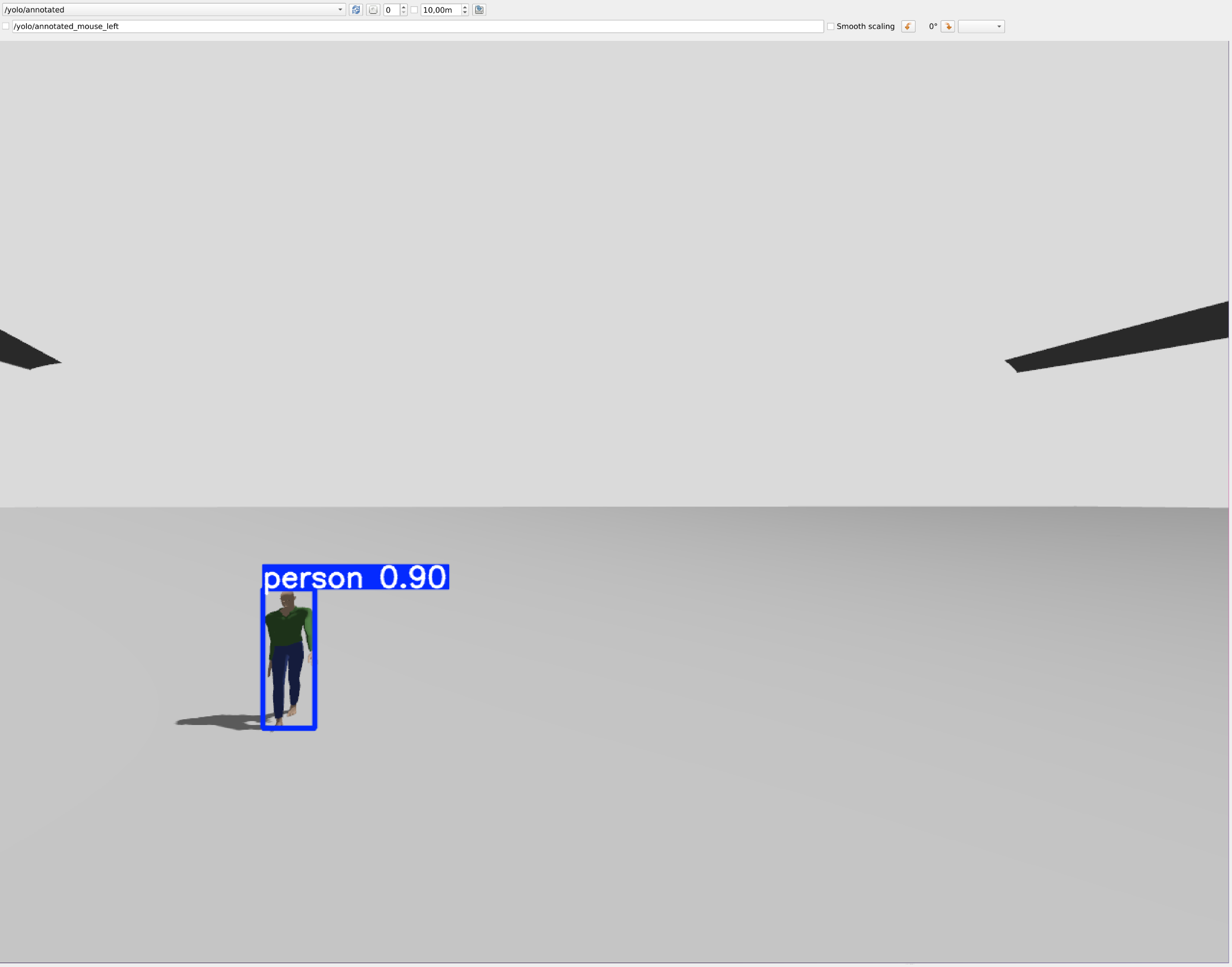 Figure 2: rqt with YOLO26 annotated video feed